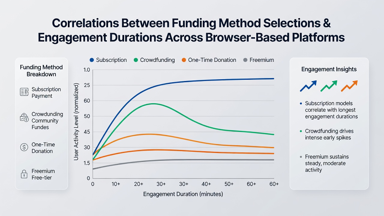 Analytics dashboard displaying session duration metrics linked to various funding methods on live dealer and reel platforms