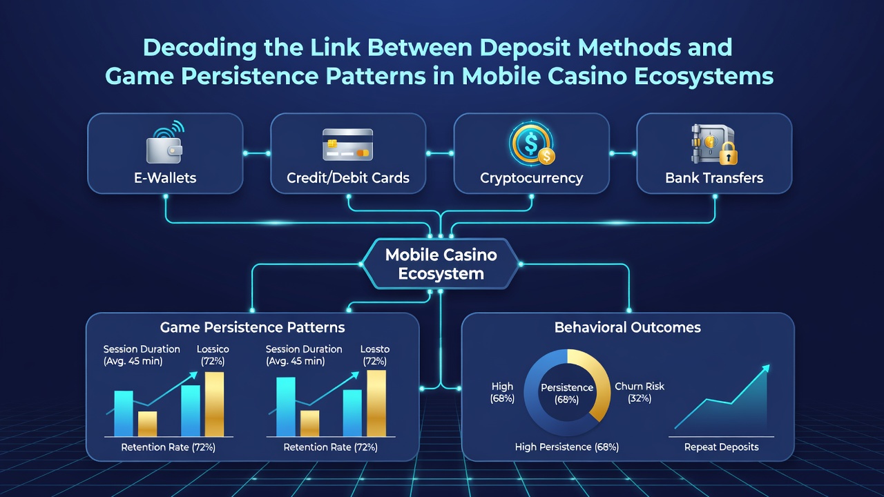 Analytics dashboard displaying charts of deposit types versus average session persistence times