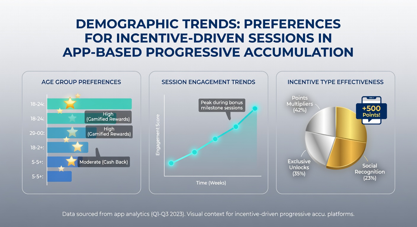 Demographic heat map illustrating user distribution across age groups engaging with app-based progressive slots and live croupier tables