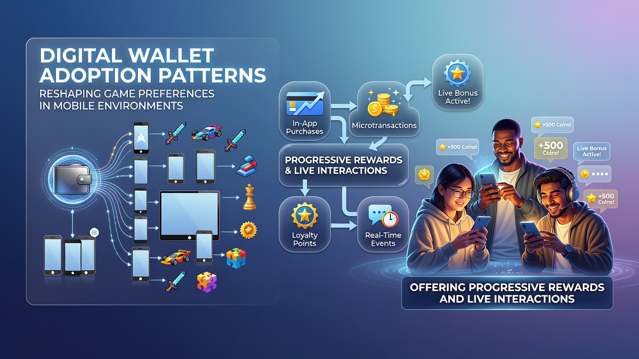 Mobile users engaging with digital wallets for progressive reward features in live gaming sessions