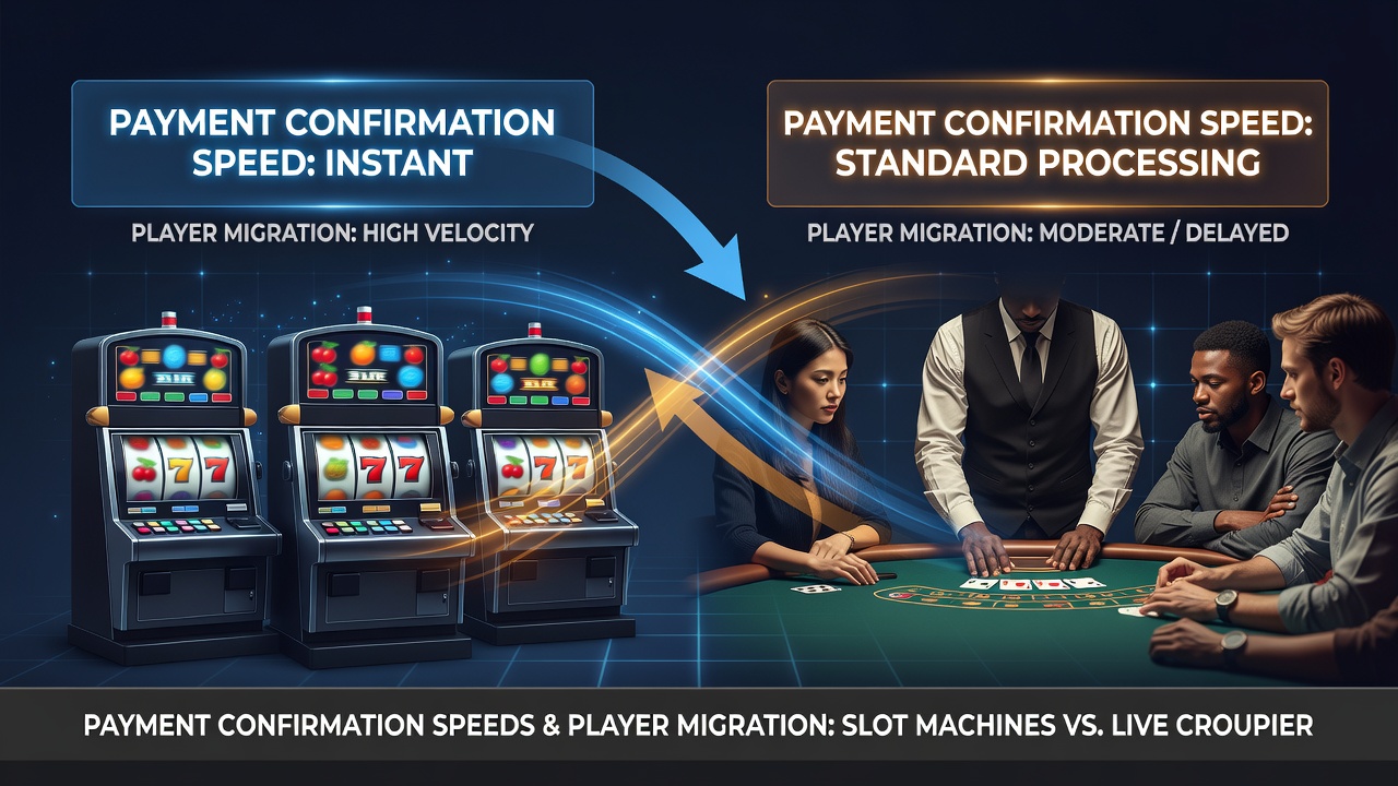 User navigating between mobile slot games and live croupier tables after payment confirmation