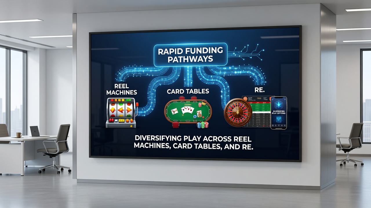 Players diversifying across reel machines, card tables, and live dealer streams via instant funding options