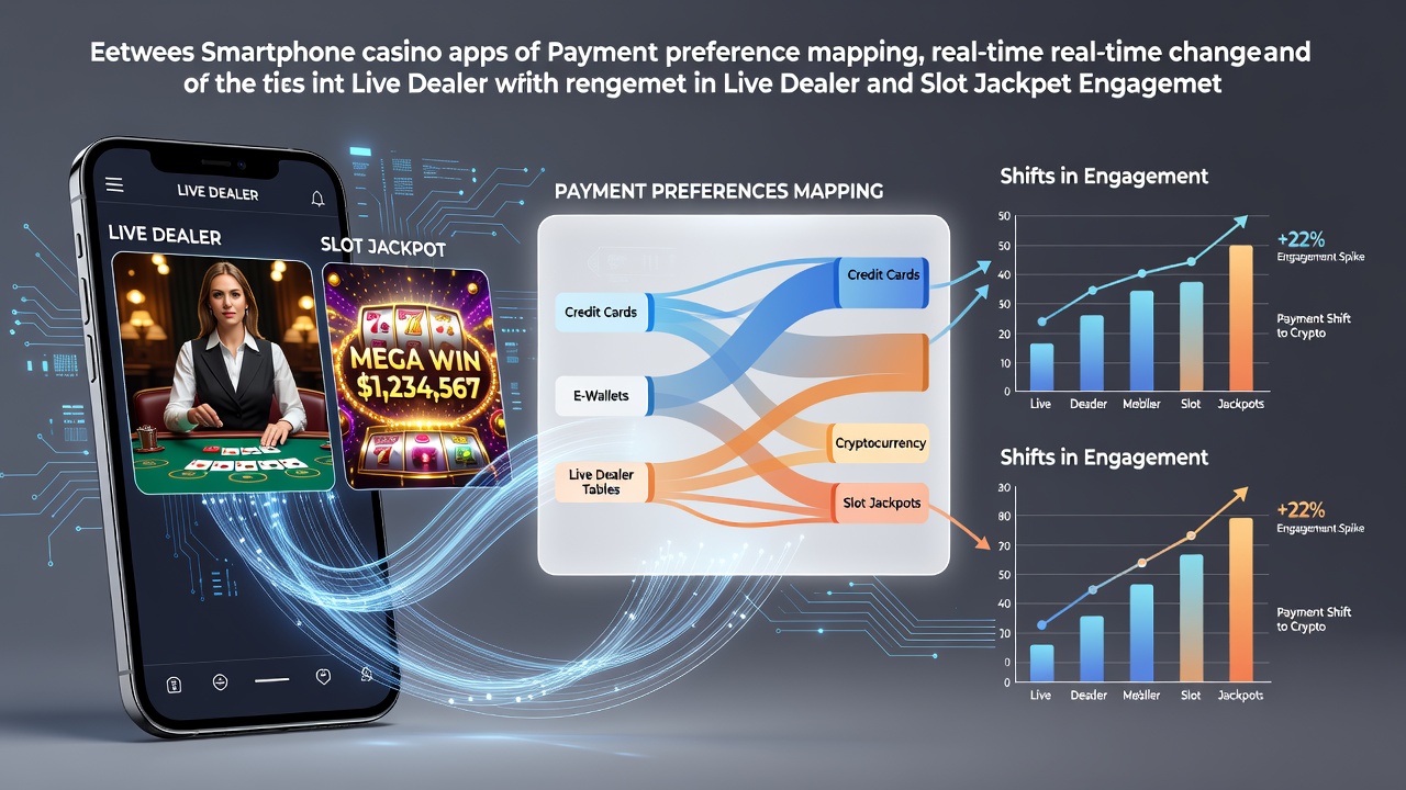 Smartphone screen displaying casino app interface with live dealer tables and slot machines alongside payment options
